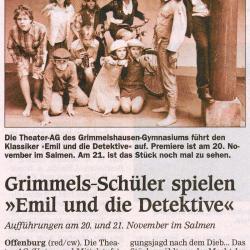 Offenburger Tageblatt - Vorbericht vom 10. November 2008
