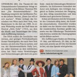 Badische Zeitung - Vorbericht vom 13. Mai 2009