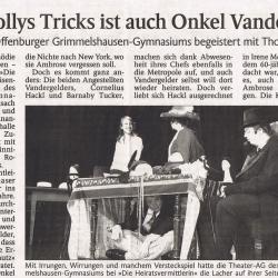 Schwazwälder Bote vom 25 Juli 2009 - Aufführung Stadthalle Hausach