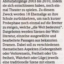Badische Zeitung - Vorbericht vom 12. Oktober 2010