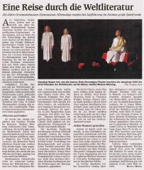 Offenburger Tageblatt - Aufführungsbericht vom 26. Oktober 2010