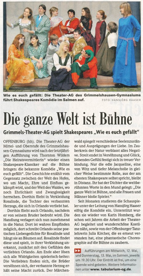 Badische Zeitung - Vorbericht vom 7. Mai 2010