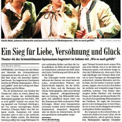 Badische Zeitung - Aufführungsbericht vom 18. Mai 2010