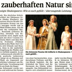 Offenburger Tageblatt - Aufführungsbericht vom 21. Mai 2010