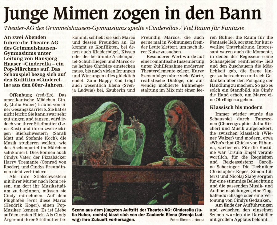 Cinderella 2011 - OT Auffuehrungsbericht 4. Nov. 2011