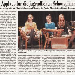 Cinderella 2011 - Badische Zeitung - Auffuehrungsbericht vom 4. Nov. 2011