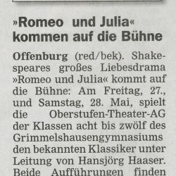Offenburger Tageblatt - Vorbericht vom 21. Mai 2011