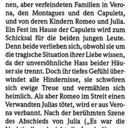 Romeo und Julia - BZ Vorbericht 21.5.2011