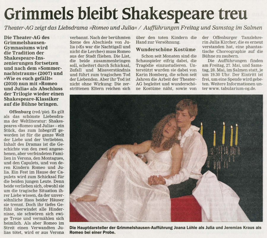Romeo und Julia - OT Vorbericht 24.5.2011