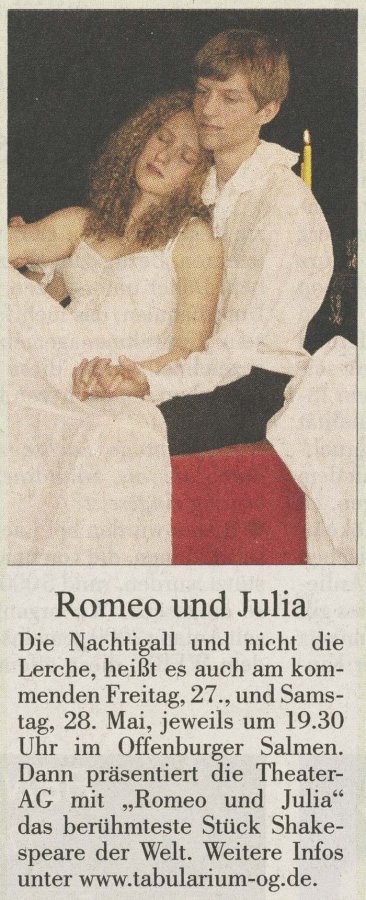 Romeo und Julia - STAZ vom 25.5.2011