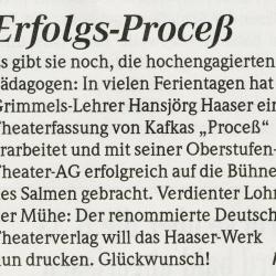 BZ Kolumne Kafka-Publikation beim Deutschen Theaterverlag - 7. Juli 2012