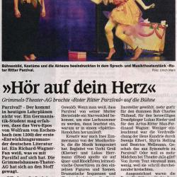 Roter Ritter Parzival - OT Aufführungsbericht vom 23. November 2012