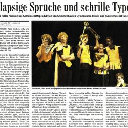 Roter Ritter Parzival - BZ Aufführungsbericht vom 24. November 2012