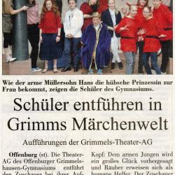 Der Teufel mit den drei goldenen Haaren - STAZ Vorbericht vom 30. April 2013