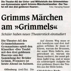 Der Teufel mit den drei goldenen Haaren - OT Vorbericht vom 3. Mai 2013