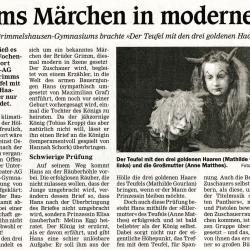 Der Teufel mit den drei goldenen Haaren - OT Aufführungsbericht vom 8. Mai 2013