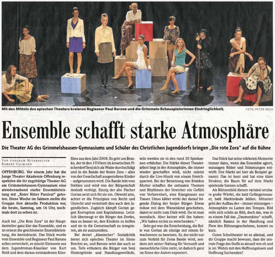 Die Rote Zora - BZ-Aufführungsbericht vom 7. Dezember 2013