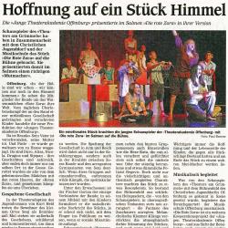 Die Rote Zora - OT-Aufführungsbericht vom 11. Dezember 2013