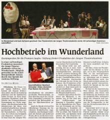 Alice im Wunderland - OT Vorbericht vom 27. Nov. 2014