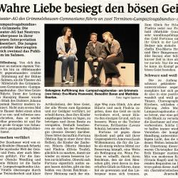 Nestroy Lumpazivagabundus - OT Aufführungsbericht vom 30. Mai 2014