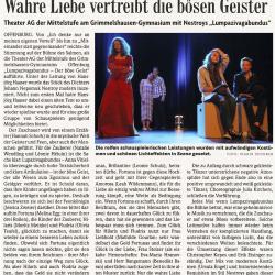 Nestroy Lumpazivagabundus - BZ Aufführungsbericht vom 30. Mai 2014