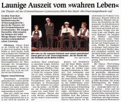 Spoerl Die Feuerzangenbowle - OT Aufführungsbericht vom 18. Mai 2015