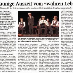 Spoerl Die Feuerzangenbowle - OT Aufführungsbericht vom 18. Mai 2015