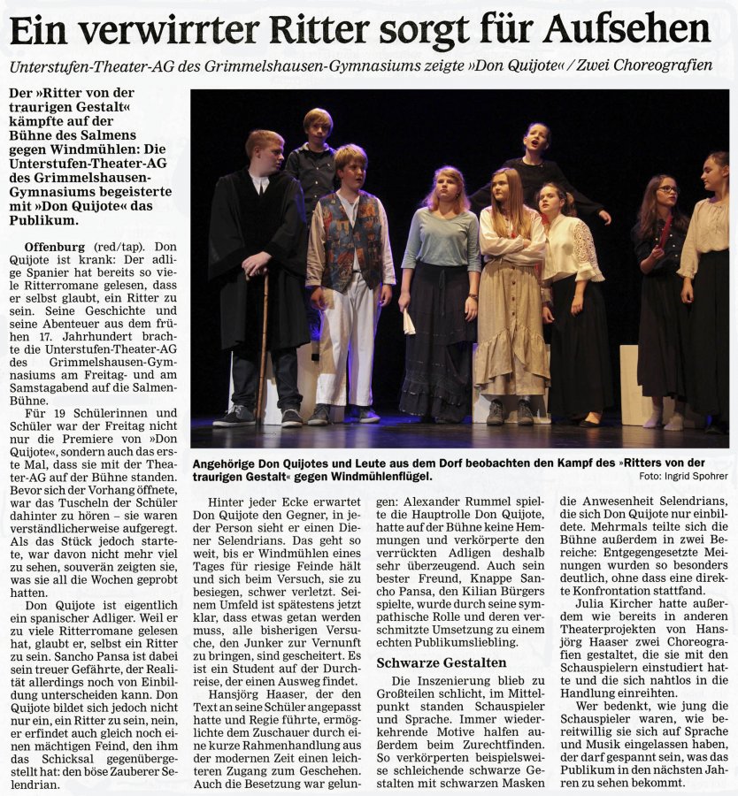 Don Quijote 2015 - OT Aufführungsbericht vom 24. November 2015