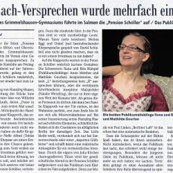 Pension Schöller - BZ Aufführungsbericht vom 3. Mai 2016