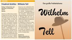 Wilhelm Tell 2016 - Offenblatt Vorbericht vom 12. Nov. 2016