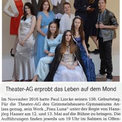 Frau Luna - Stadtanzeiger Vorbericht vom 10. Mai 2017