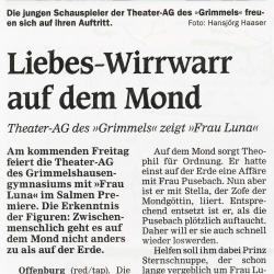 Frau Luna - OT Vorbericht vom 10. Mai 2017