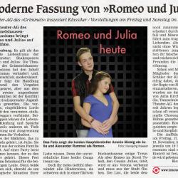 Romeo und Julia heute - OT Vorbericht vom 13. November 2017