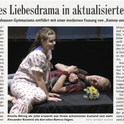 Romeo und Julia heute - BZ Auffuehrungsbericht vom 28. November 2017