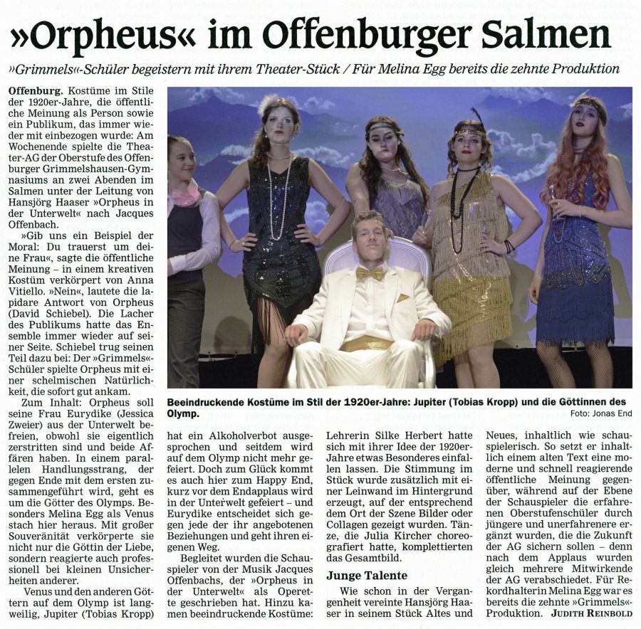 Orpheus in der Unterwelt - OT Auffuehrungsbericht vom 15. Juni 2018