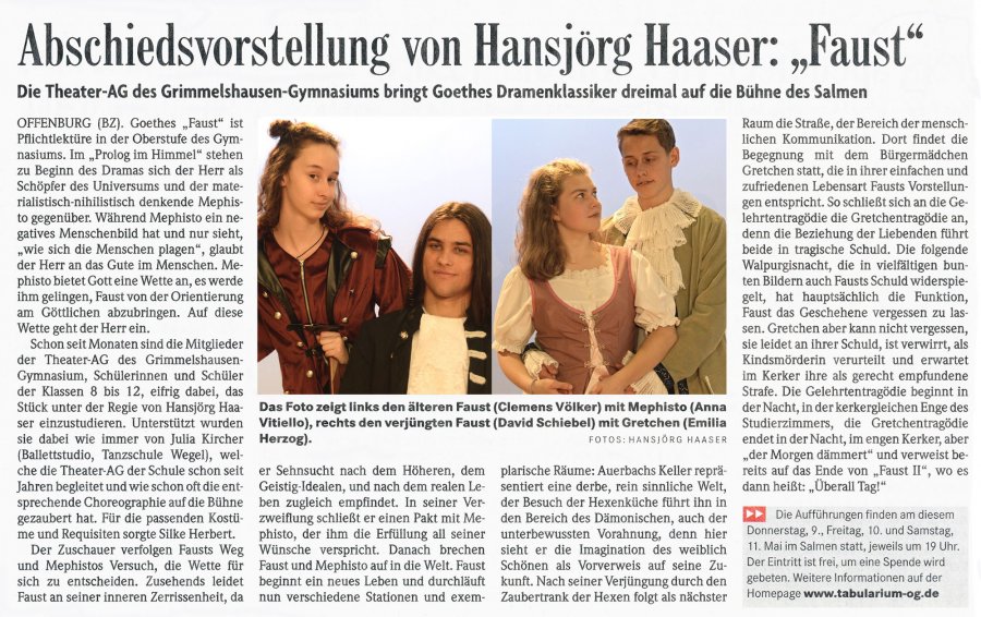Faust - BZ Vorbericht vom 9. Mai 2019
