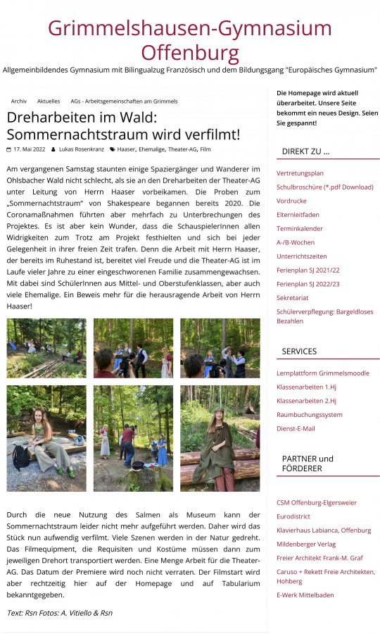 Dreharbeiten im Wald: Sommernachtstraum wird verfilmt! – Grimm