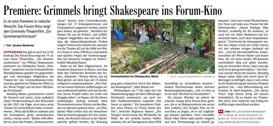 Badische Zeitung_13.01. 2023 - Sommernachtstraum